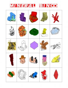 Mineral Bingo Game for Kids