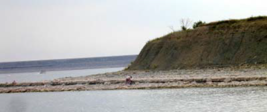Sand/shale outcrop at Lake Texoma