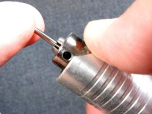 Thumb on flexshaft tool