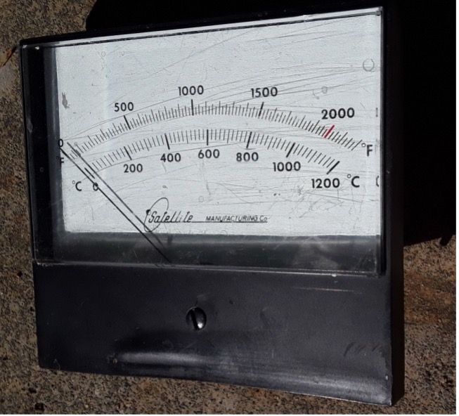 Front of meter - partially melted