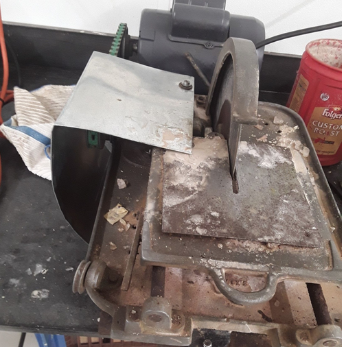 Sheet Metal over saw platform