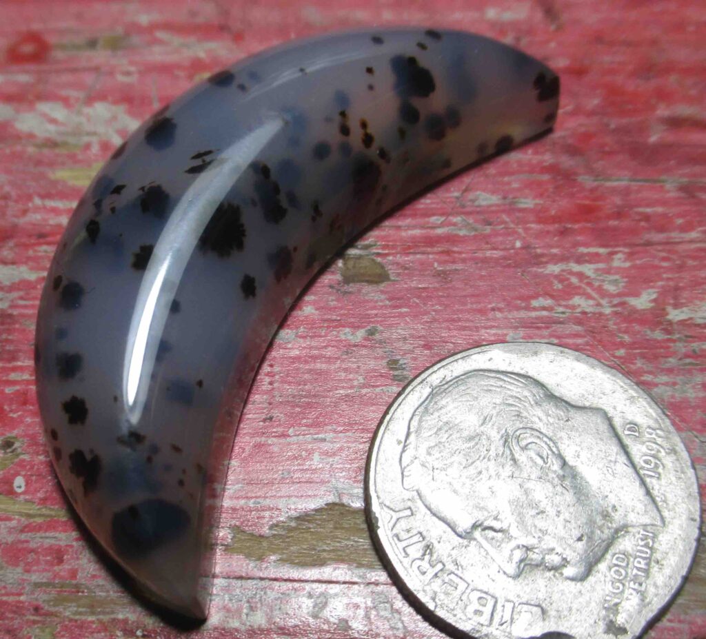 Montana Agate Moon Montana Agate in shape of crescent Moon