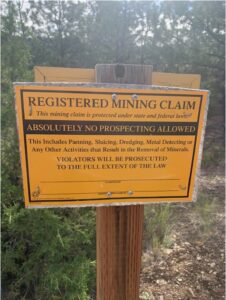 Lease Sign for Tom Greyn Mine