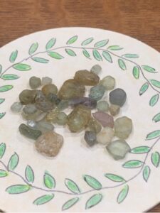 plate of sapphires