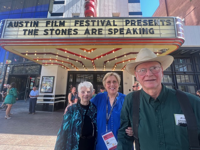 Olive Talley, middle, and Mike and Karen Collins