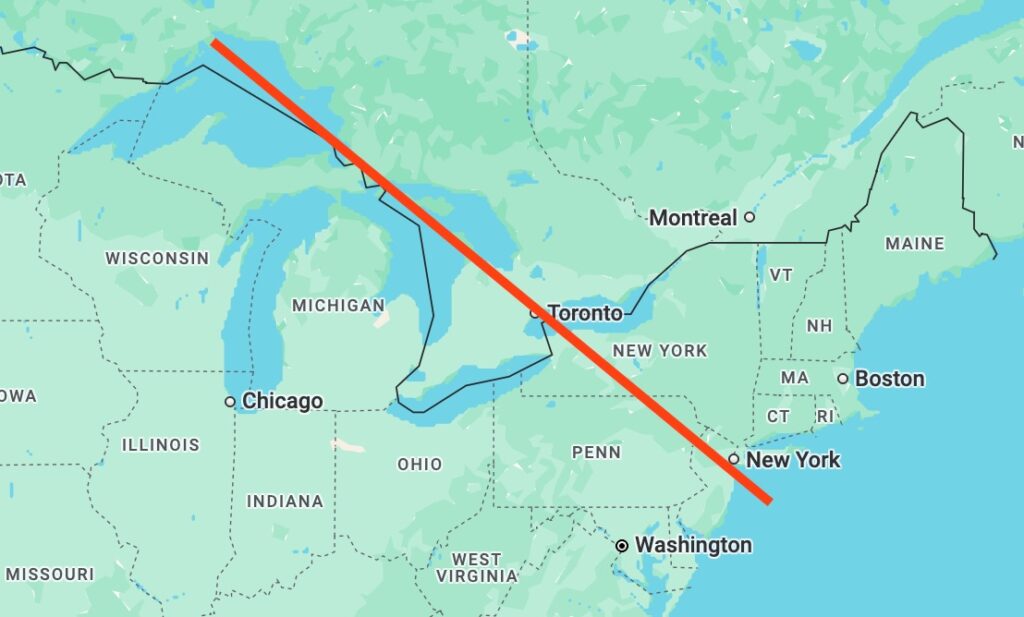 Hot Spot Path across Great Lakes